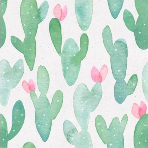 Peel And Stick Wallpaper Waterproof Cactus Removable For Lockers Green/Pink Vinyl Self Adhesive Wallpaper Kidroom Home Decorate