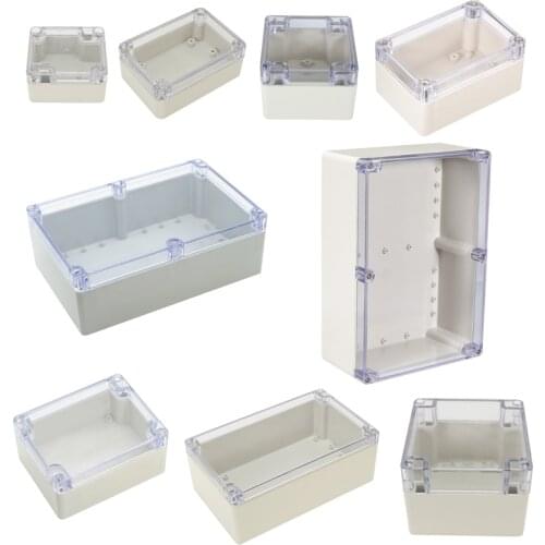 ABS Plastic Junction Box Dustproof Waterproof IP65 Electrical Enclosure Universal Project Enclosure PC Transparent clear cover