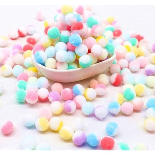 10mm-30mm Macaron Pompom Balls MIX Fluffy Pom Pom Mini Fluffy Pompon For Kids Toy Garment Handcraft Creative Crafts Supplies