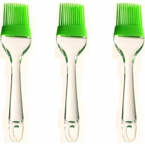 Silicone Baking Bread Cake tools Pastry Oil Cream BBQ Utensil safety Basting Brush for Cooking Pastry Tools Crystal Handle