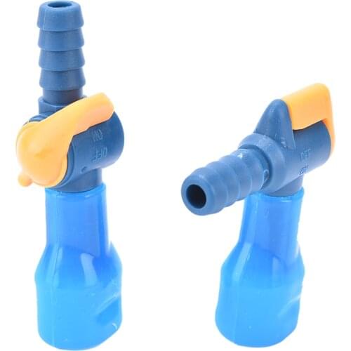 Outdoor Blue Water Bags Tube Silicone 90 Degree Straight Hydration Pack Suction Nozzle Bite Valve Camping Hiking 1pcs