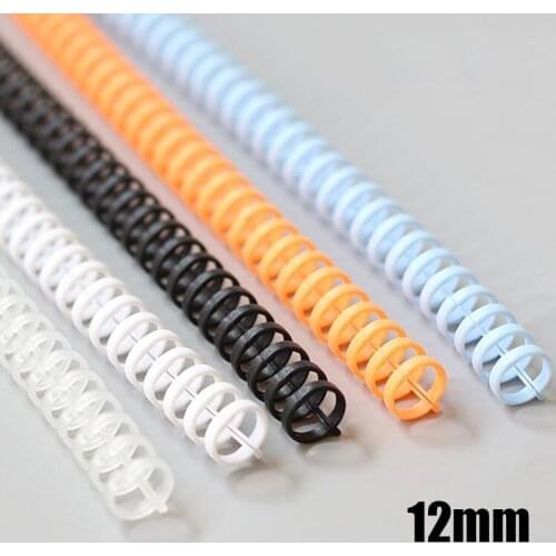 12mm Notebook Plastic Binding Spiral Strip 30 Hole Circle Ring Book Binder A4 Loose-leaf Paper Booking Coil School Office Supply