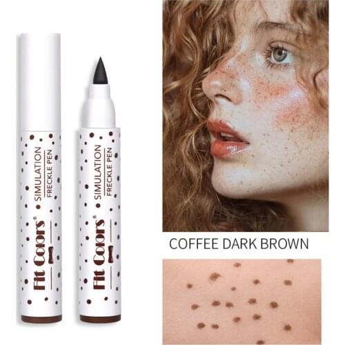 Light/Dark Brown Freckle Pen Soft Natural Lifelike Freckles Pen for Long Lasting Look Lasting Waterproof Dot Spot Pen for Women