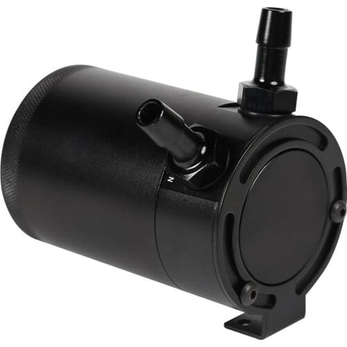 Universal Baffled Aluminum Oil Catch Can Filter Separation Practical Durable and Portable 2 Port Engine Oil Catch Tank Reservoir