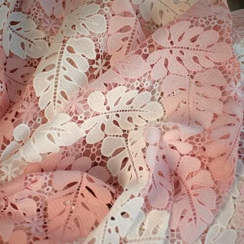 High Quality Wedding Lace Handcut African Hollow Fabric Lace With Stones 1 Yard Cotton Swiss Voile Lace