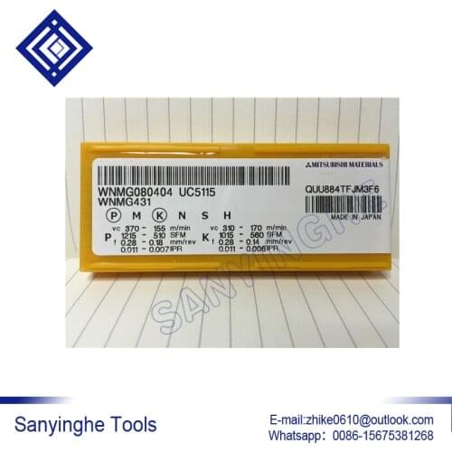 High quality 50pcs/lots WNMG080404 UC5115 / WNMG080408 UC5115 cnc carbide turning inserts