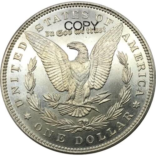 United States of America 1 One Dollar Morgan Dollar 1883 Cupronickel Silver Plated Copy Coins