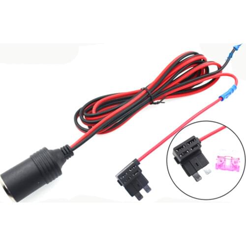 1M 1.5mm2 Car Cigarette Cigar Lighter DC12V Extension ATC Fuse Tap Holder Lead
