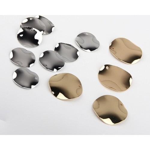 2017 New Style Alloy Gold/Silver Tone Cartoon Round waves Shape Metal Charms Diy Jewelry Earring/Necklace Pendants Accessory