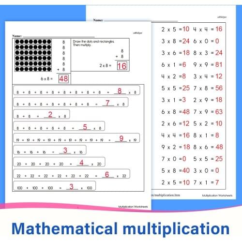 28PCS/Set Children Multiplication Learning Math Exercise Classroom Game Workbook Fun math exercises kids learning toys