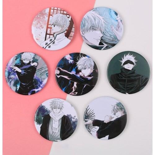 Anime Jujutsu Kaisen Badge Hot Figure Gojo Satoru Itadori Yuji Cosplay Medal Pin Brooch Jewelry