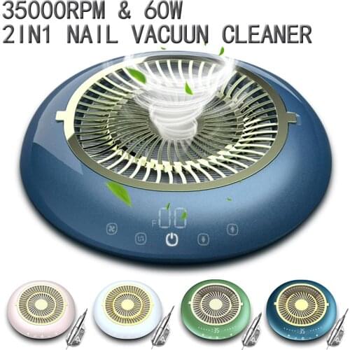2-in-1 Nail Dust Collector & 35000RPM Nail Drill Machine Powerful Nail Vacuum Cleaner Nail Equipment Nail Tools For Nail Salon