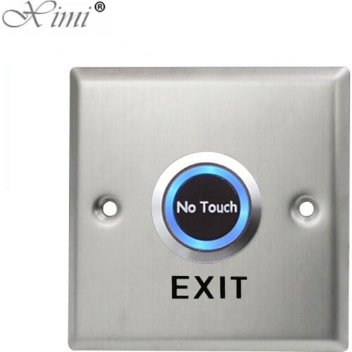 Stainless Steel Infrared No Touch Contactless Door Release Exit Button Door Sensor Switch LED Indication