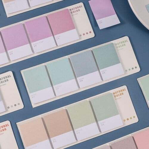 80 Sheets/pack Kawaii Sticky Notes 4-color Wheel Series Cute Memo Notebook Diary Notepad School Stationery