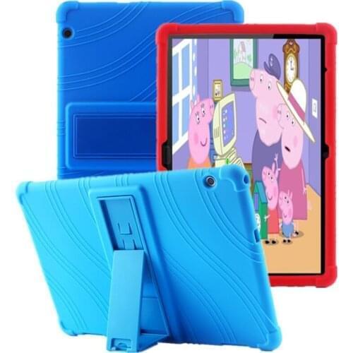 Kid Rubber Case For Huawei MediaPad T5 AGS2-W09/L09/L03/W19 Honor Pad 5 10.1inch Tablet Silicone Drop Case With Stand Cover