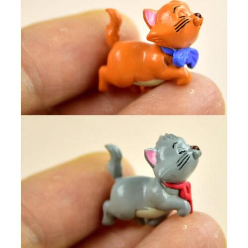 Disney 20PCS Mini The Aristocats Marie Cat Posture Model Anime Collection Figurine Doll Figurine For Kids Gifts