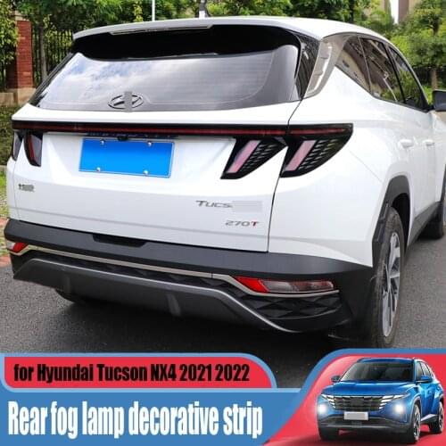 For Hyundai Tucson 2021 2022 rear fog lamp trim strip stainless steel anti-scratch sequins modified appearance