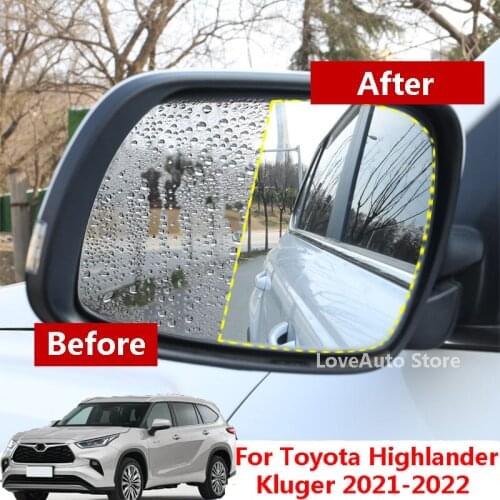 For Toyota Highlander Kluger XU70 2021 2022 Car Rearview Mirror Protective Film Anti Rain Fog Waterproof Rainproof Window Film