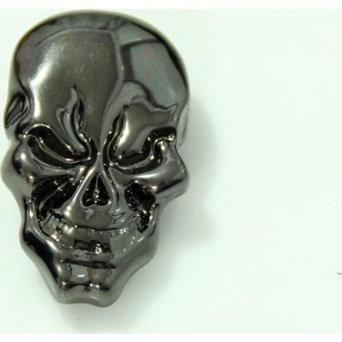 KB703) 10pc 1''(2.7cm) Skull Screwback Concho Gunmetal Leathercraft