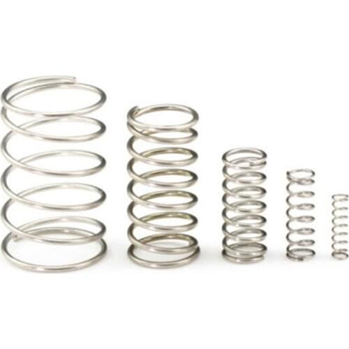 Compression Spring, 10Pcs, 304 Stainless Steel Non-corrosive Tension Spring. Wire Dia 0.7mm Outer Dia 5mm Length 5-50mm