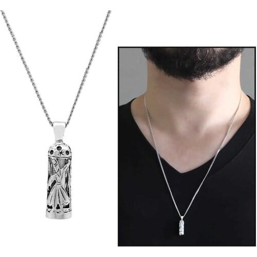 Tesbihane Whirling Design 925 Sterling Silver Cevşen Necklace