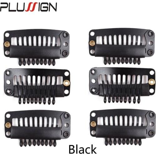 30Pcs U-Shape Metal Clips For Hair Extensions 9 Theeth 32Mm Snap Clips For Hair Extensions Top Quality Comb Hair Clip