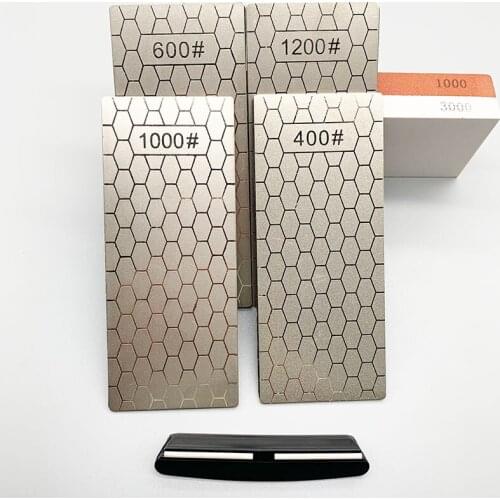 High quality diamond whetstone set 400# 600# 1000# 1200# Knife Sharpener Ultra-thin Honeycomb Surface Whetstone Grindstone Tool