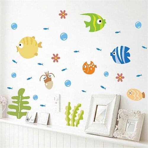 1Pcs Bathroom Sticker nemo Fish Sea Cartoon Wall Sticker For Shower Children Kids Baby bath Bathtub Tile Bathroom Sticker