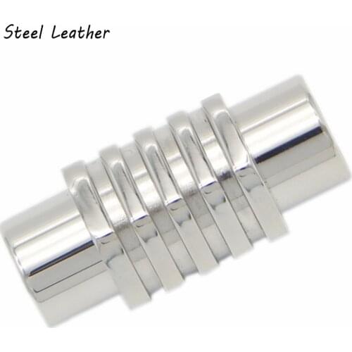20pcs/lot hole:2/3/4/5/6/7/8mm Stainless Steel Magnetic Clasps Leather Cord Rope End Cap Connector DIY Bracelets Necklace Jewel