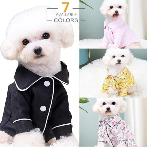 Pet Pajamas Fashion Pet Clothes Dog Shirt Luxury Coat Jacket Leisure Wear for Small Medium Dog Cat Chihuahua Bulldog Pet Clothes