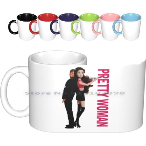 A Plastic World-Pretty Woman Ceramic Mugs Coffee Cups Milk Tea Mug Movie Film Films Movies Pretty Woman Ken Julia Roberts