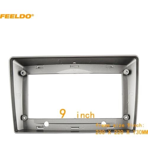 FEELDO Car 9" Audio Face Plate Fascia Frame For Hyundai H1/Starex/i800/iLoad/iMax 2Din Big Screen Radio Stereo Panel Dash Mount