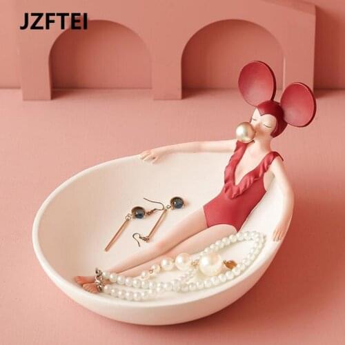 Luxury modern-style light girl key entry storage decoration house be jewelry tray decorations