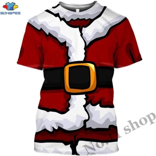 Christmas Mens T shirts 3D Print Funny Cosplay Santa Claus Boys Girls Clothes Xmas Holiday Tshirt Oversized New Year Clothes