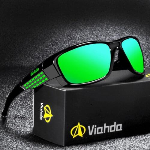 Square Coating sunglasses Goggles HD Polarized Shades Driving Fishing Reflective men women UV400 Sports Oculos masculino