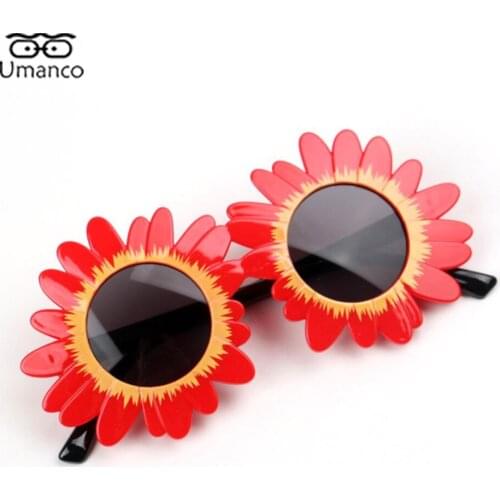 New Sunglasses for Children Sunflower Pattern PC Frame Resin Lens Boys Girls Eyeglasses Photo Gift Travel Beach Outdoor UV400