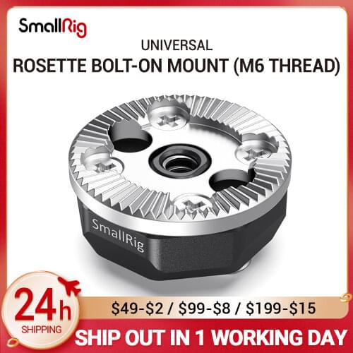 SmallRig Arri Standard Rosette Bolt-On Mount (M6 Thread) for Rosette Side Handle Monitor Holder Attach 2804
