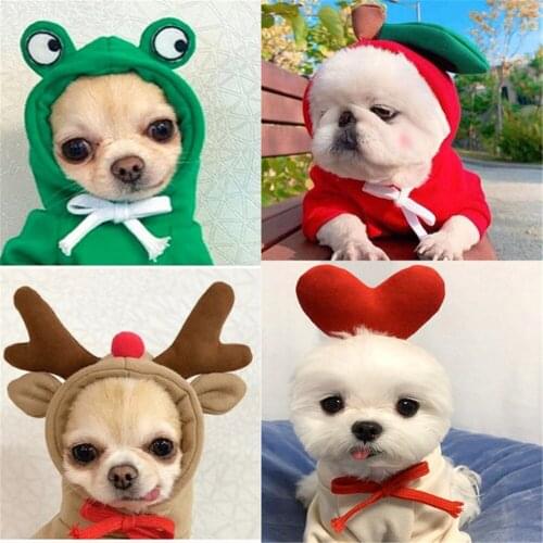 Warm Dog Winter Clothes Cute Fruit Dog Coat Hoodies Fleece Pet Dogs Costume Jacket for French Bulldog Chihuahua
