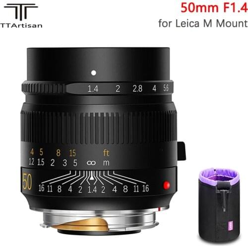 TTartisan M 50mm F1.4 ASPH Camera Lens for Leica M Mount Camera Large Aperture Lens MF Manual focus