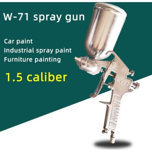 W-71 Pneumatic Paint Spray Gun, Car Topcoat Primer Coating, Furniture Paint Spraying 1.5 Caliber