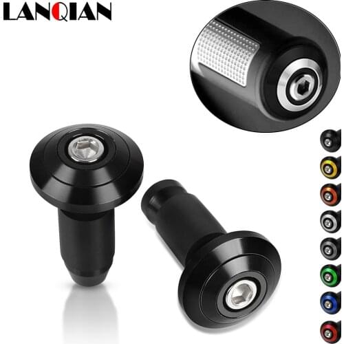 1 Pair Motorcycle Grip Handlebar End Cap Aluminium Alloy Motocross Handle Bar Grips End Plugs For Moto Bike Handlebar Accessory