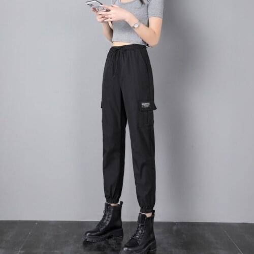 Women Pants Overalls Womens Casual Loose Summer High Waist Cropped Pantalones De Mujer