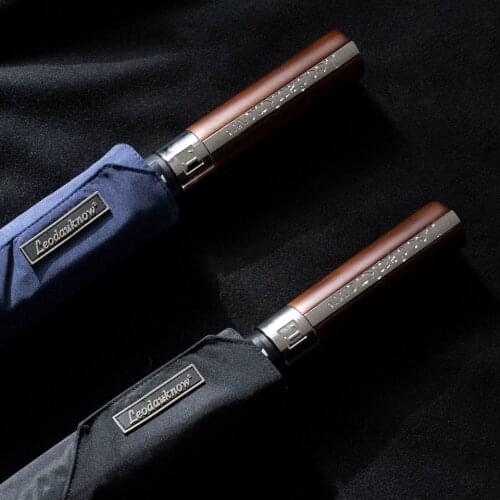 Leodauknow Business Men Umbrella Automatic Windproof 8K Long Handle Umbrella Rain Women Guarda Chuva Travel Golf Umbrellas Brand