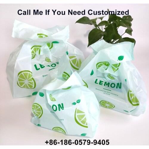 10Pcs/Lot 20x36 26x42 Vegetable Storage Bag Bread Pouch Wedding Gift Packing Bag Plastic Shopping Bag Can Be Customized Logo