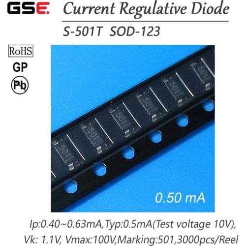 S-501T 0.50MA SMD SOD-123 CRD / CURRENT REGULATIVE DIODE NEW 10PCS/LOT