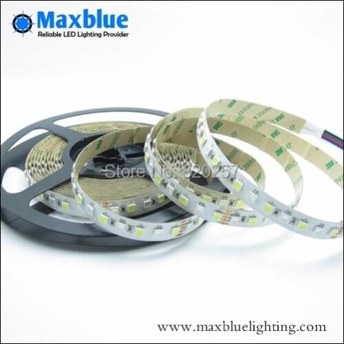 5M DC24V RGBW RGB + Warm White 4channel SMD 5050 Led Strip, 96Leds/m Non Waterproof Led Ribbon