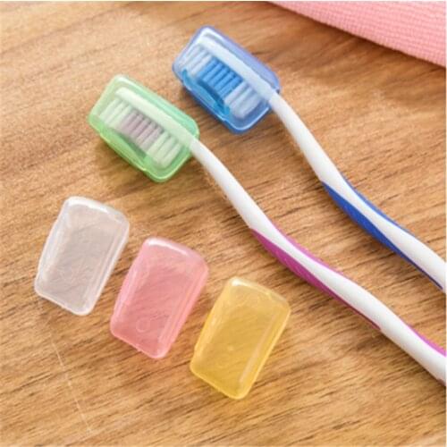 5pcs/set Portable Travel Toothbrush Head Cover Storage Toothbrush Protect Box Random color