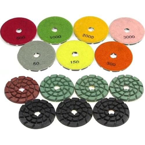 7 in 1 Concrete Polishing Set 100*8mm Thicken Floor Grinding Wheel P50-P3000