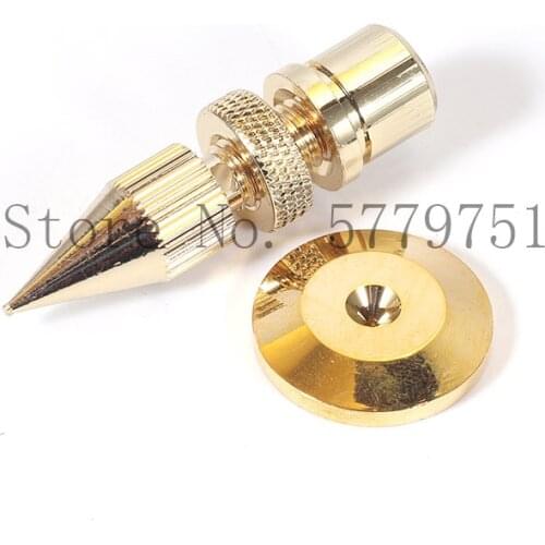 8sets Pure copper gold-plated speaker feet nails shock-absorbing nails M8*45 power amplifier chassis feet nails hot sale 8