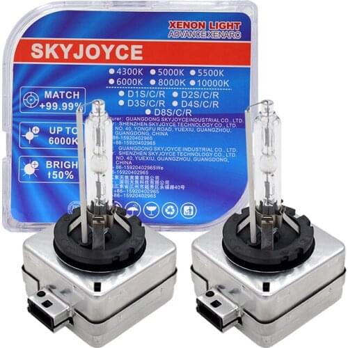 SKYJOYCE D1S Car HID Xenon Headlight 12V 35W 3800LM Super Bright 6000K D1S D1C D1R 55W HID Bulbs 4300K-10000K Xenon Lamp Kit